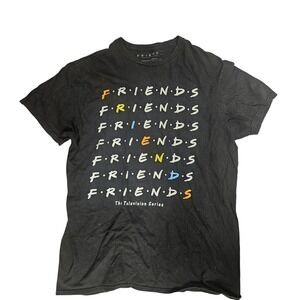 Friends Shirt Mens Medium Black The Television Series Graphic Cotton TV‎ Show